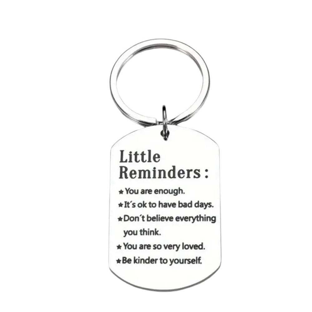 Little Reminders Positive Affirmations Silver Keychain